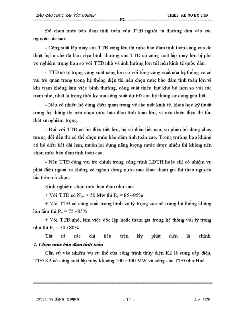 image for page Thiết kế sơ bộ trạm thuỷ điện k2