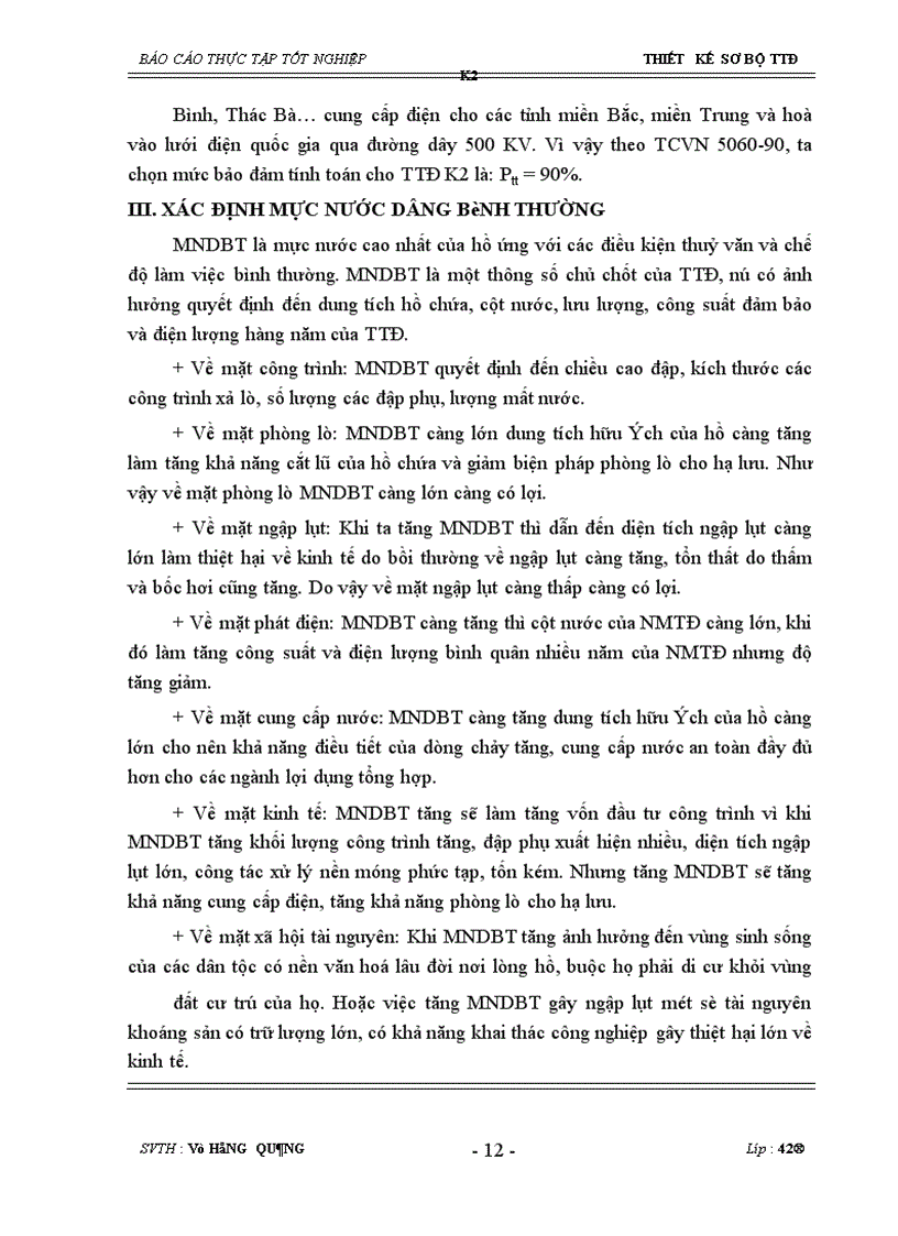 image for page Thiết kế sơ bộ trạm thuỷ điện k2