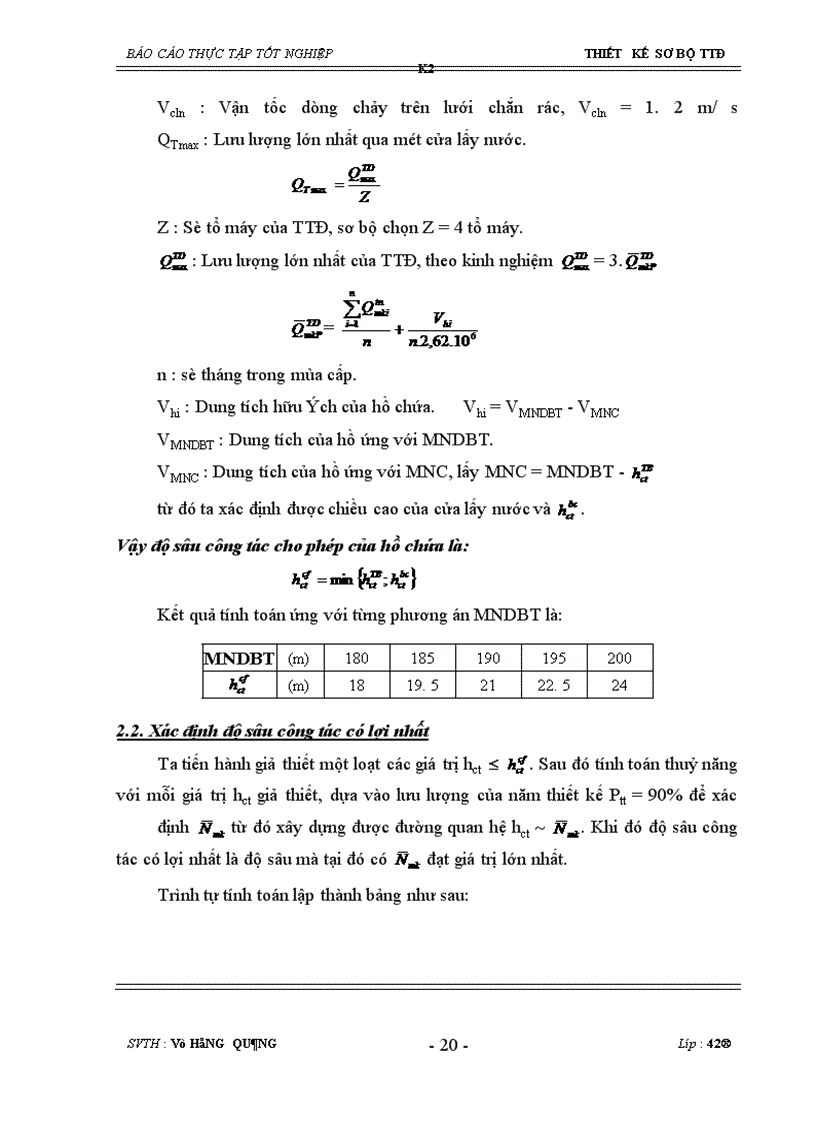 image for page Thiết kế sơ bộ trạm thuỷ điện k2