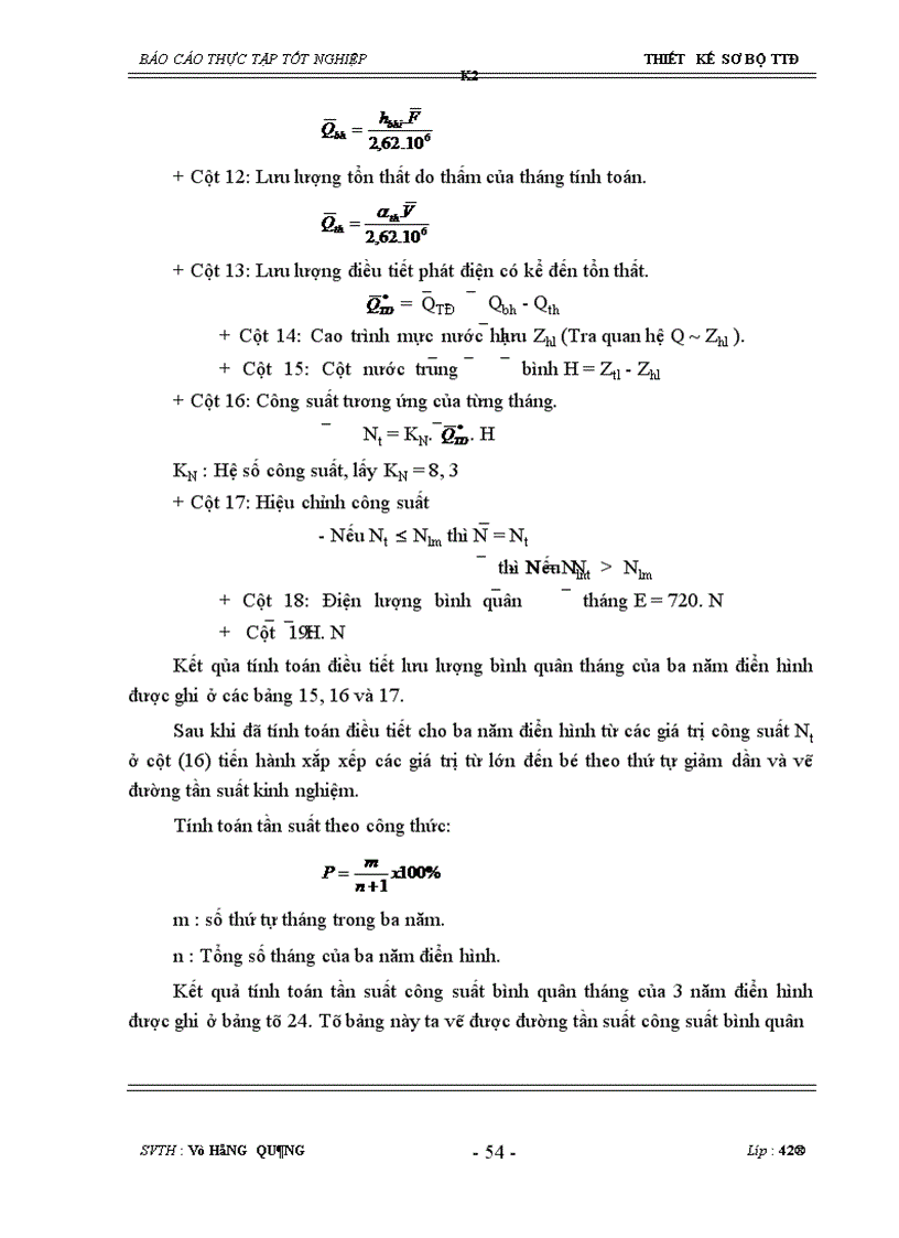 image for page Thiết kế sơ bộ trạm thuỷ điện k2