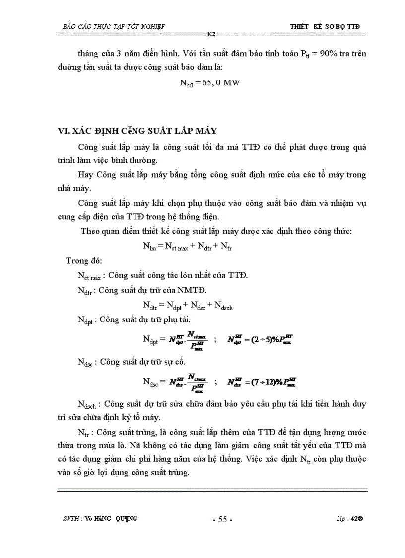 image for page Thiết kế sơ bộ trạm thuỷ điện k2