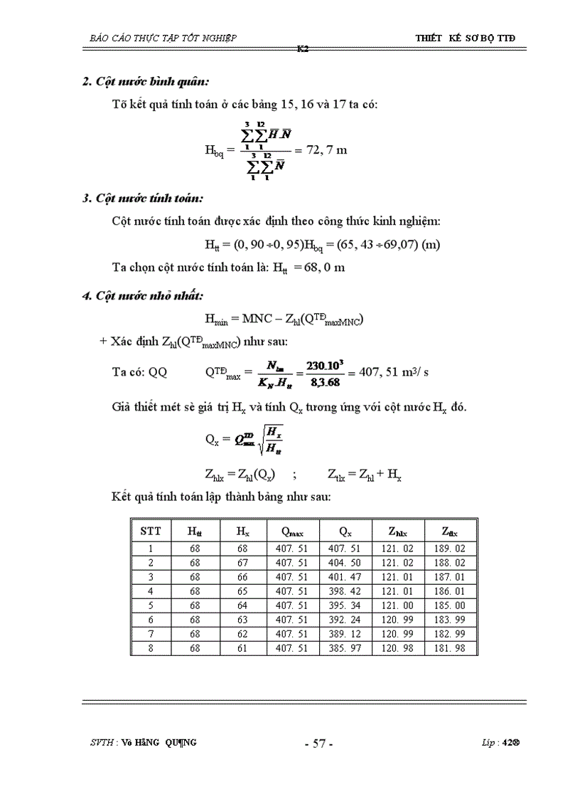 image for page Thiết kế sơ bộ trạm thuỷ điện k2