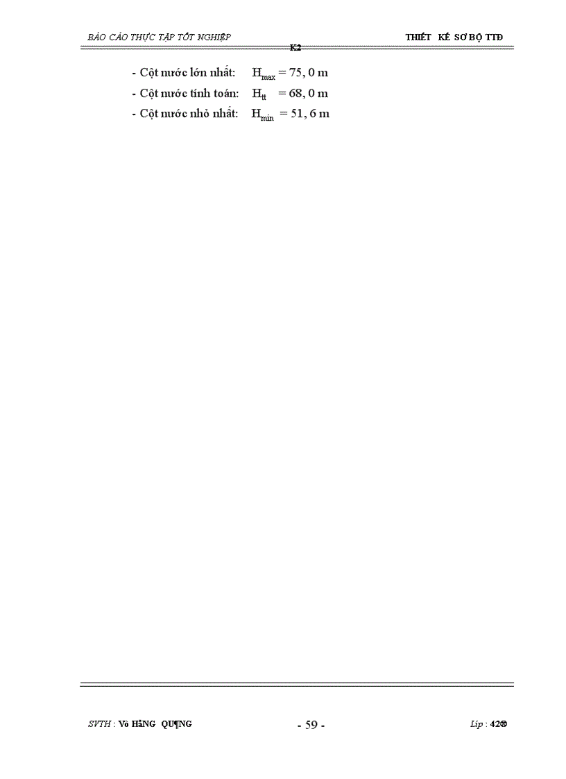 image for page Thiết kế sơ bộ trạm thuỷ điện k2