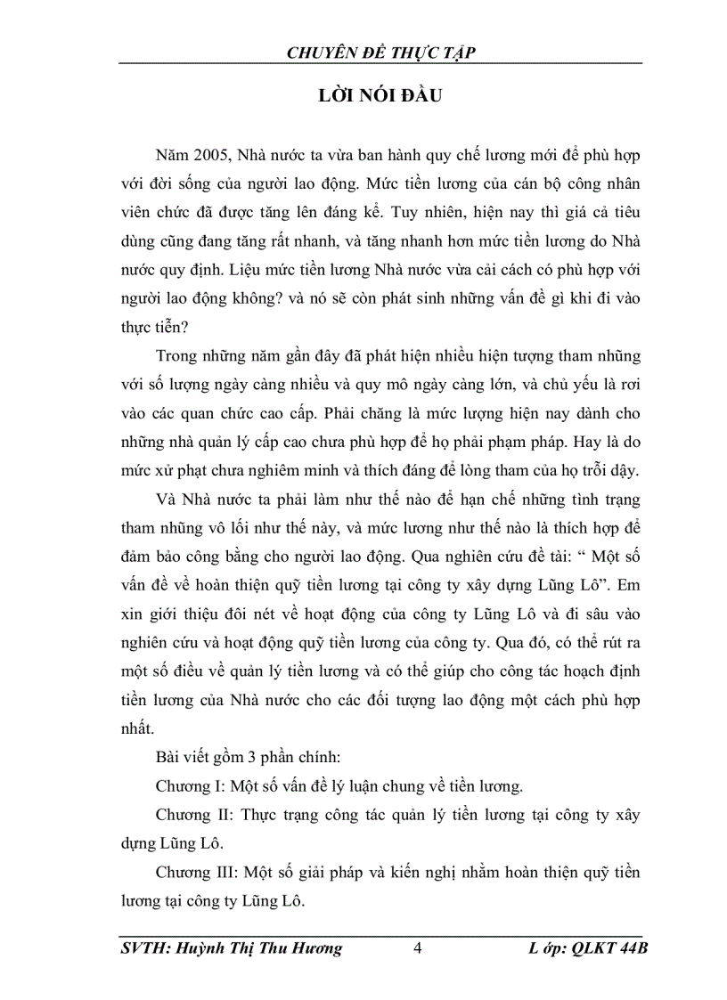 image for page Một số vấn đề về hoàn thiện quỹ tiền lương tại công ty xây dựng Lũng Lô