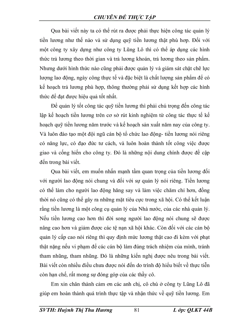 image for page Một số vấn đề về hoàn thiện quỹ tiền lương tại công ty xây dựng Lũng Lô