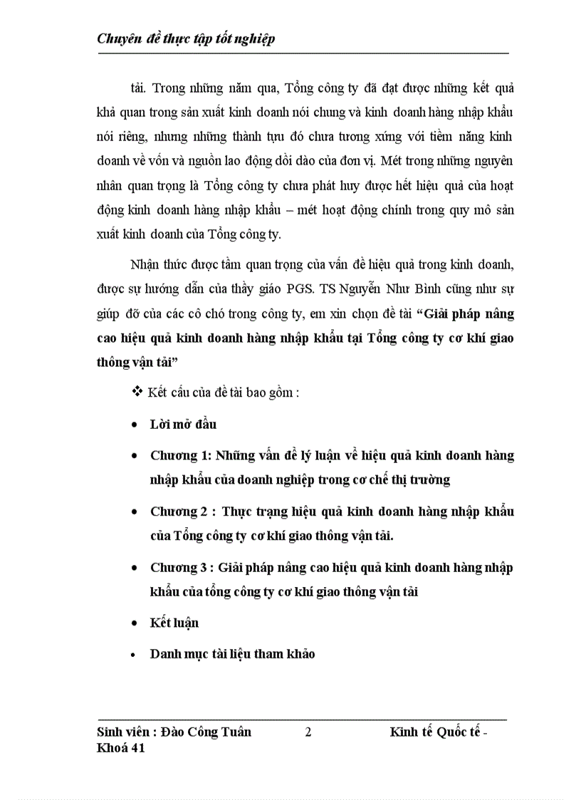 image for page Giải pháp nâng cao hiệu quả kinh doanh hàng nhập khẩu tại Tổng công ty cơ khí giao thông vận tải