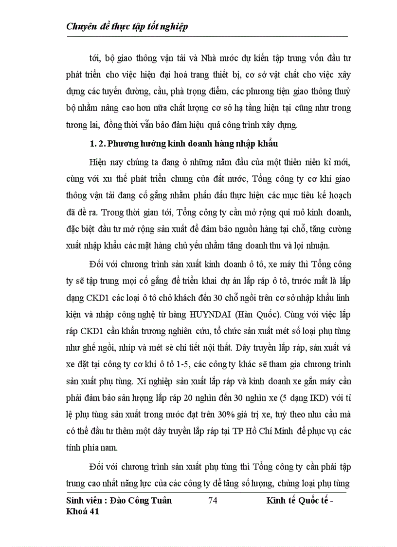 image for page Giải pháp nâng cao hiệu quả kinh doanh hàng nhập khẩu tại Tổng công ty cơ khí giao thông vận tải