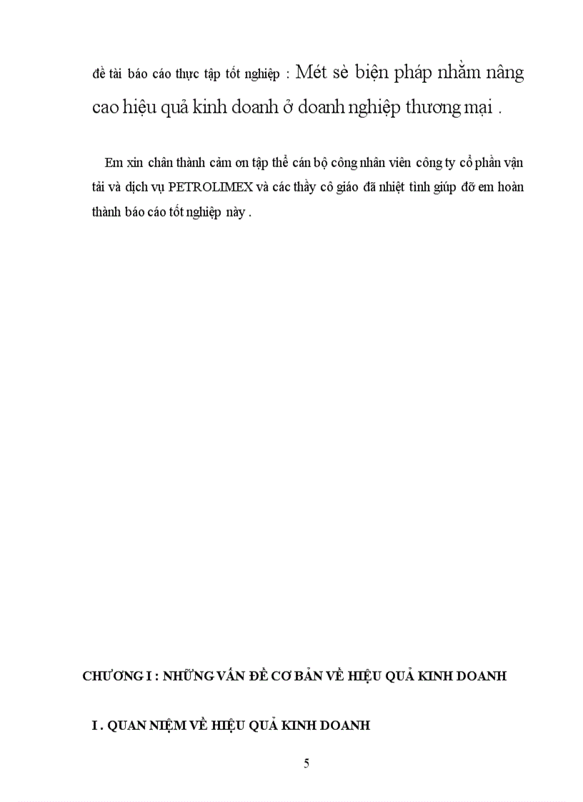 image for page Hiệu quả kinh doanh ở công ty cổ phần vận tải và dịch vụ PETROLIMEX