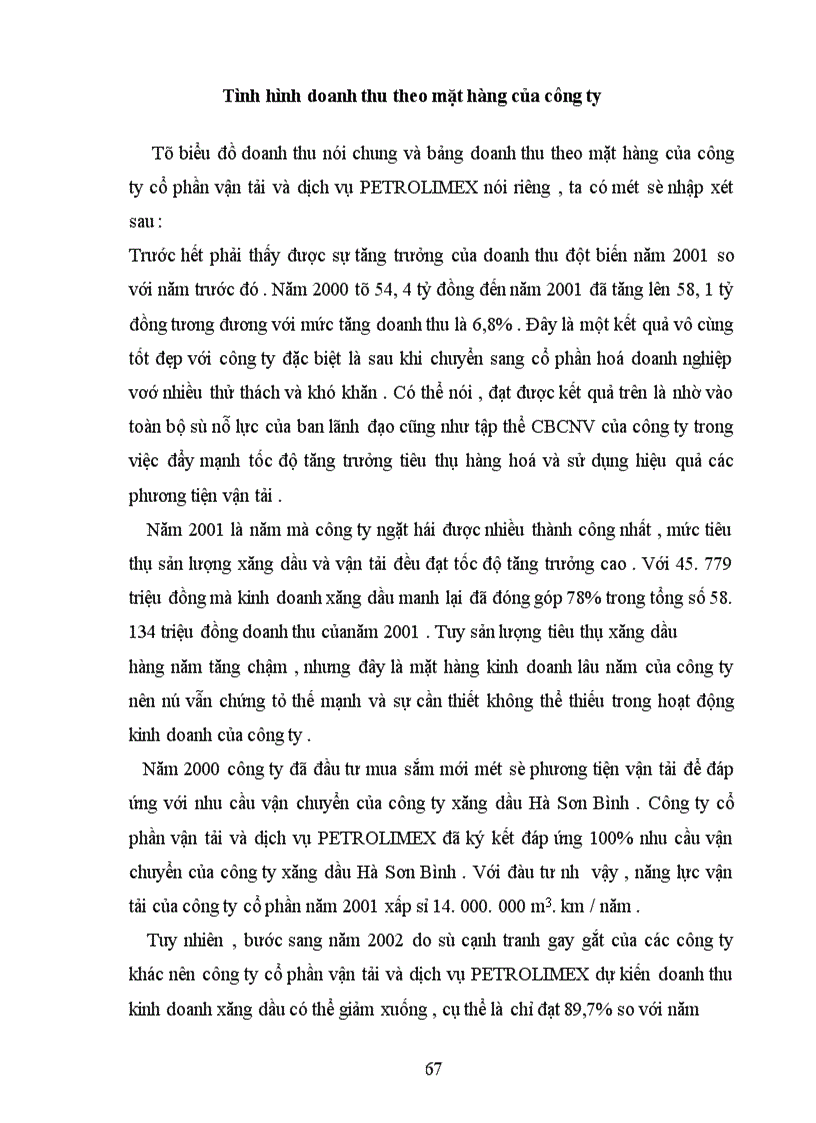 image for page Hiệu quả kinh doanh ở công ty cổ phần vận tải và dịch vụ PETROLIMEX