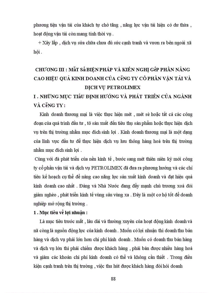image for page Hiệu quả kinh doanh ở công ty cổ phần vận tải và dịch vụ PETROLIMEX