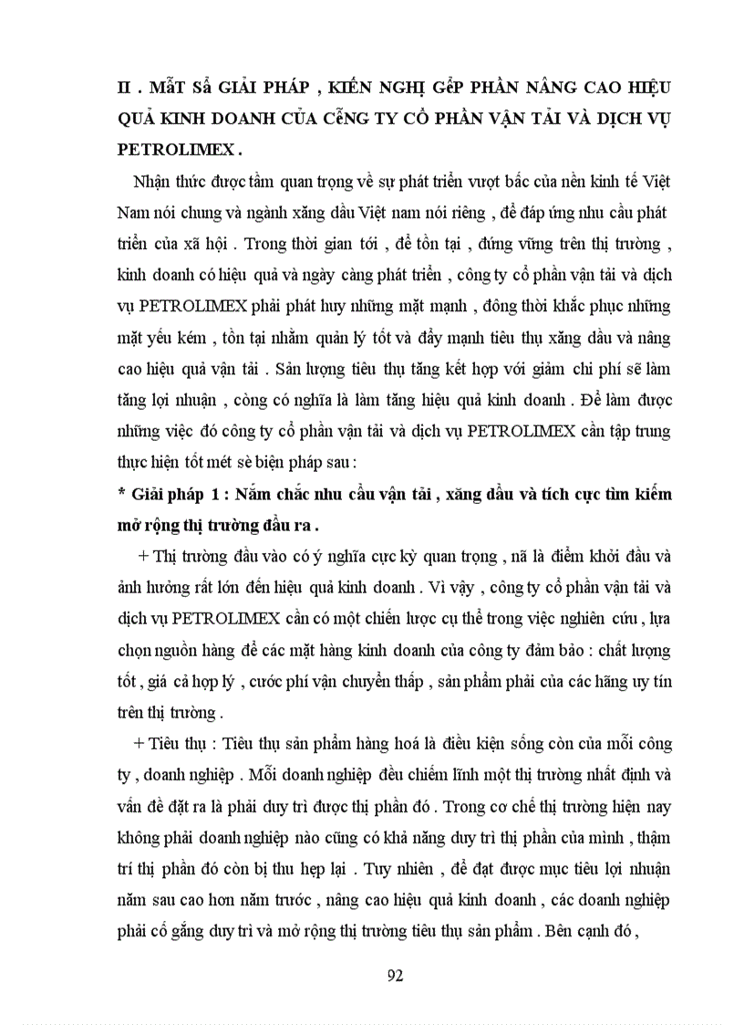 image for page Hiệu quả kinh doanh ở công ty cổ phần vận tải và dịch vụ PETROLIMEX