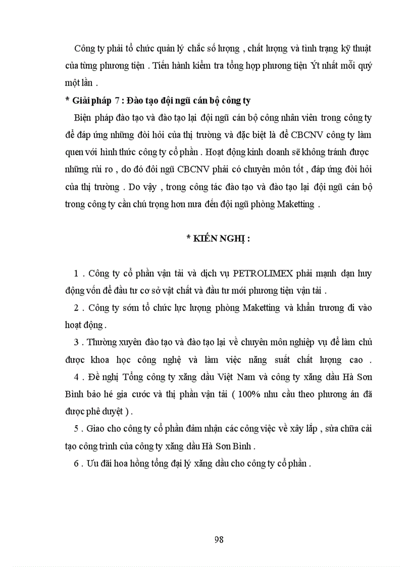 image for page Hiệu quả kinh doanh ở công ty cổ phần vận tải và dịch vụ PETROLIMEX