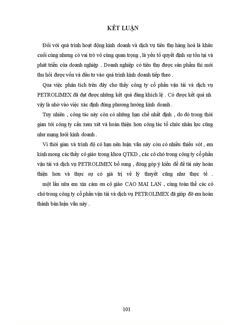 image for page Hiệu quả kinh doanh ở công ty cổ phần vận tải và dịch vụ PETROLIMEX