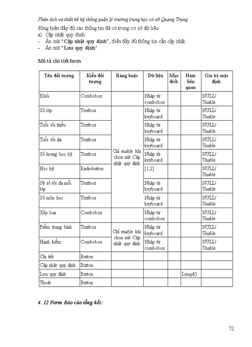 image for page Phân tích và thiết kế hệ thống quản lý trường trung học cơ sở Quang Trung