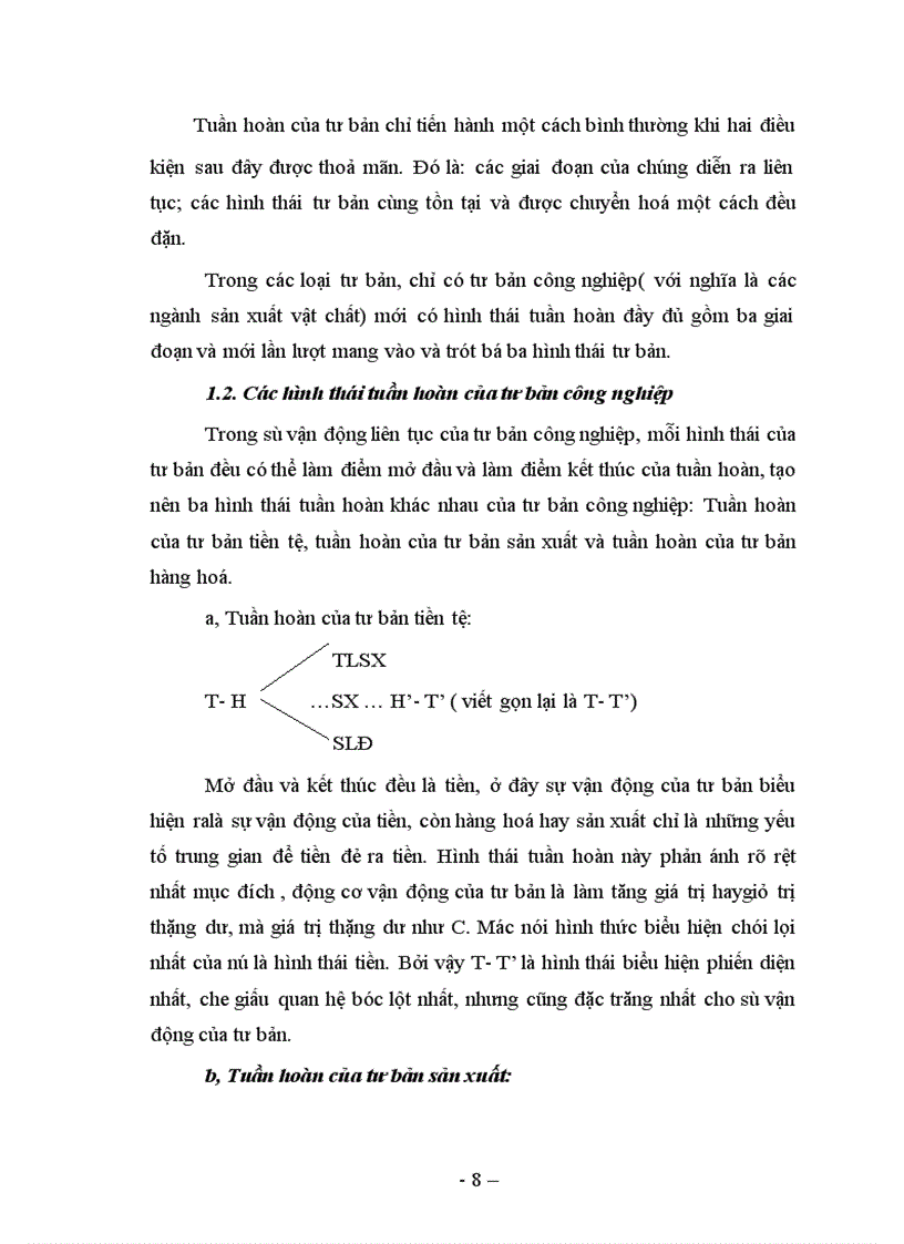 image for page Ýnghĩa thực tiễn khi nghiên cứu lý thuyết thuần hoàn và chu chuyển của tư bản đối với việc quản lý các doanh nghiệp ở nước ta khi bước vào nền kinh tế thị trường có sự quản lý của Nhà nước.