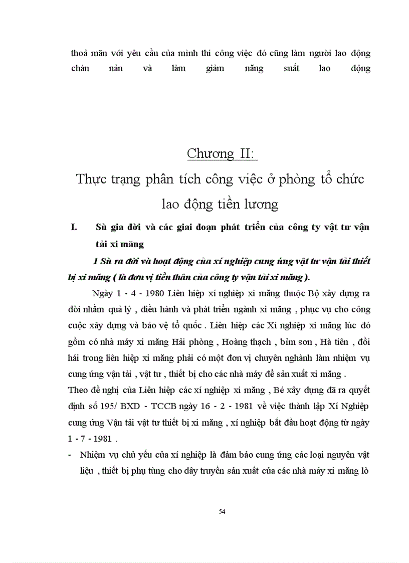 image for page Hoàn thiện công tác phân tích công việc cho phòng TCTL của công ty Vật tư Vận Tải Xi Măng