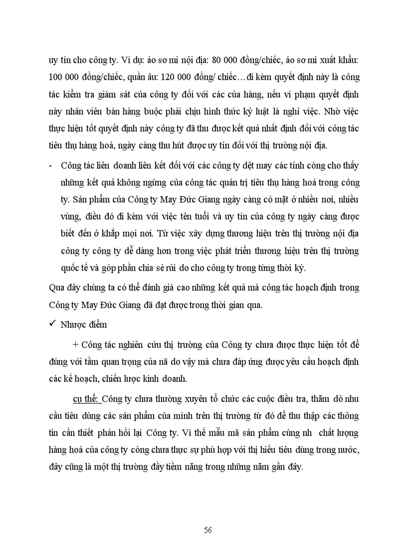 image for page Nâng cao chất lượng công tác quản trị tiêu thụ hàng hoá theo chức năng ở Công ty May Đức Giang