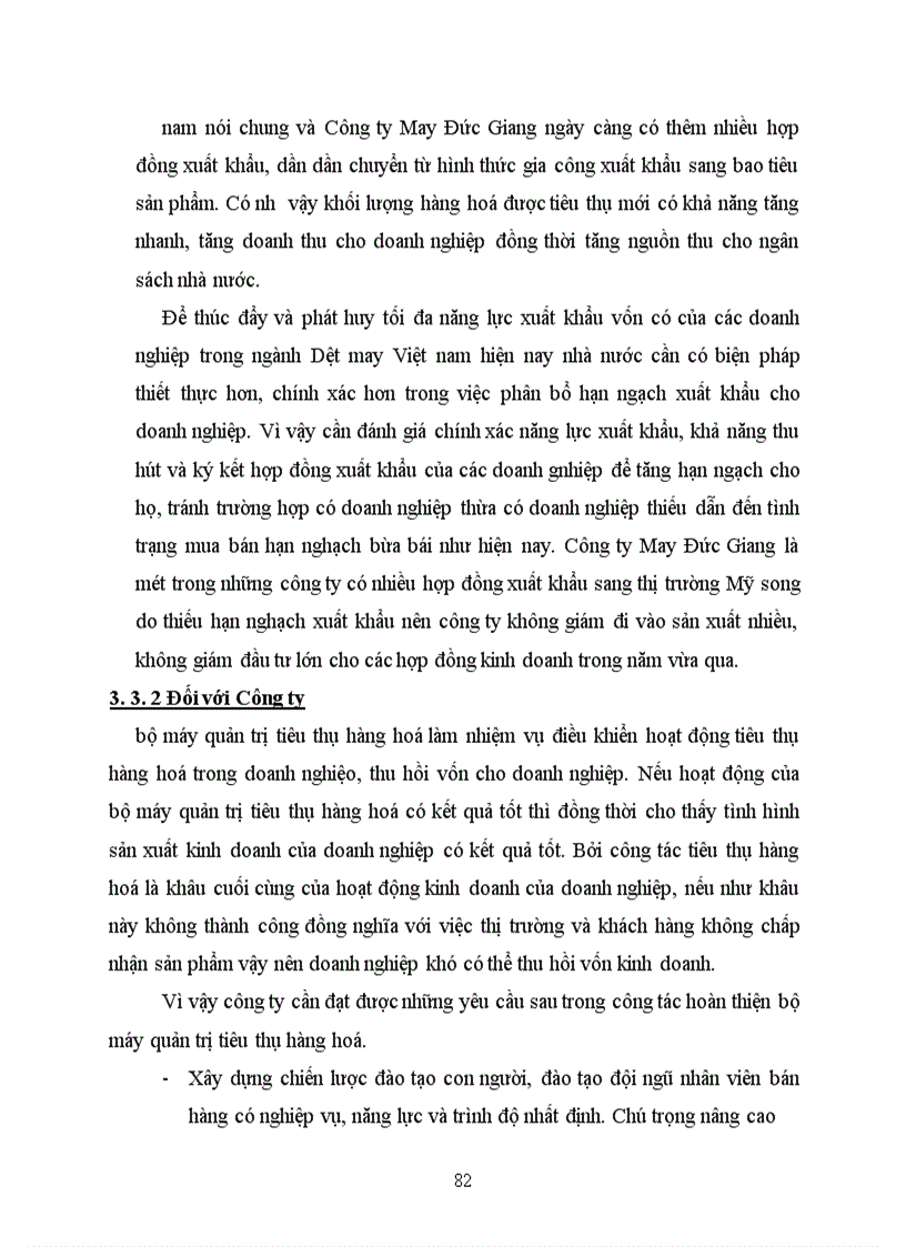 image for page Nâng cao chất lượng công tác quản trị tiêu thụ hàng hoá theo chức năng ở Công ty May Đức Giang