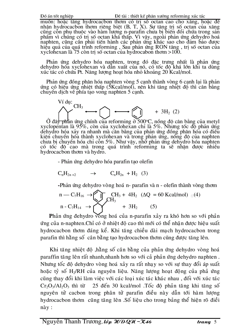 image for page Đề tài : thiết kế phân xưởng reforming xúc tác