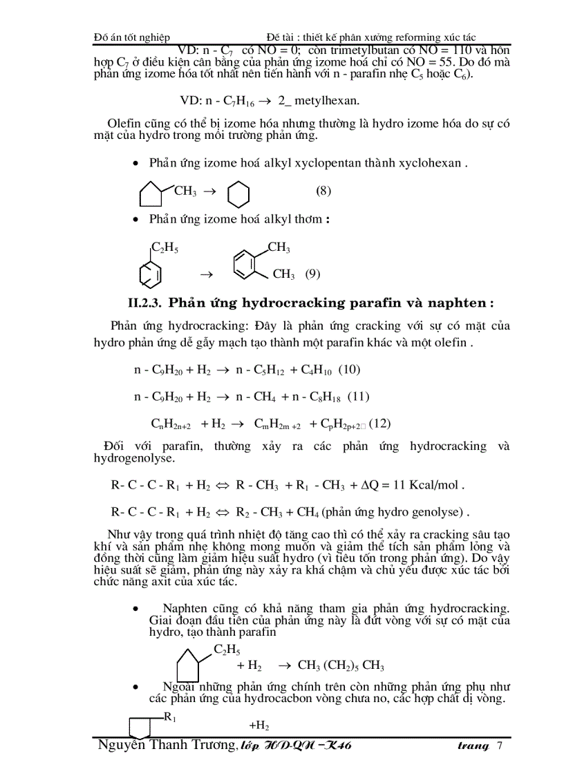 image for page Đề tài : thiết kế phân xưởng reforming xúc tác