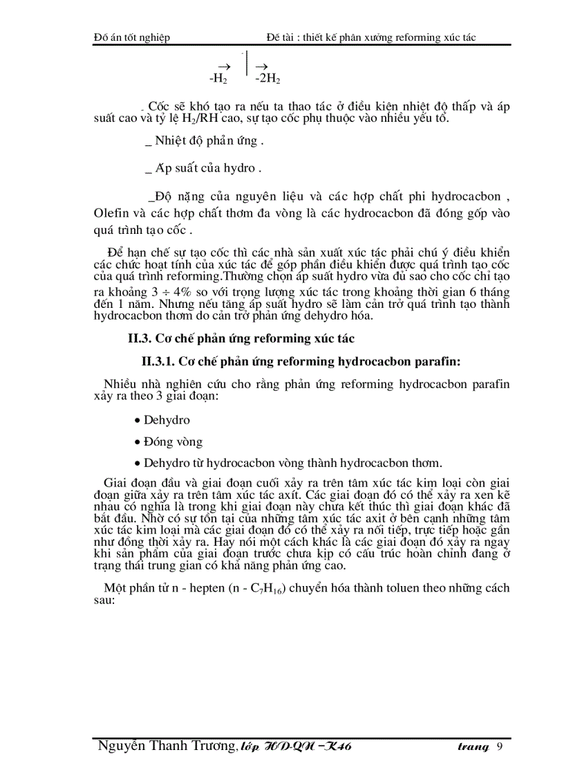 image for page Đề tài : thiết kế phân xưởng reforming xúc tác