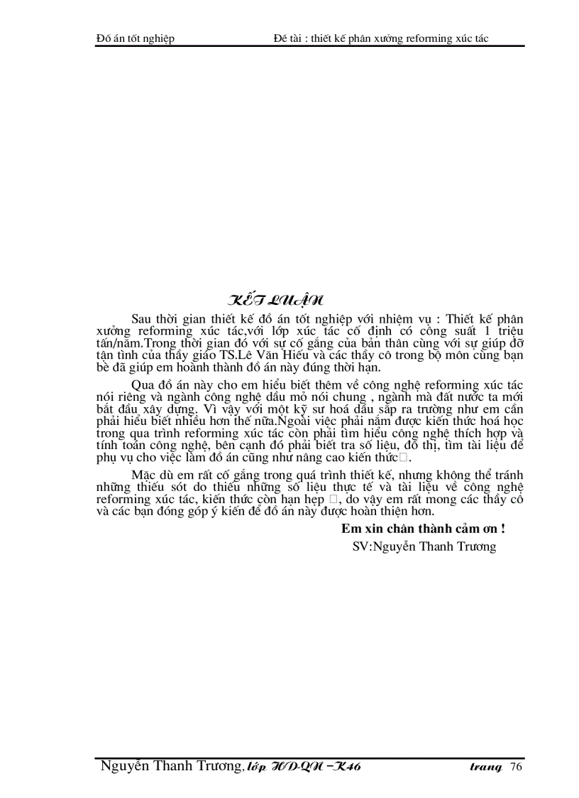 image for page Đề tài : thiết kế phân xưởng reforming xúc tác