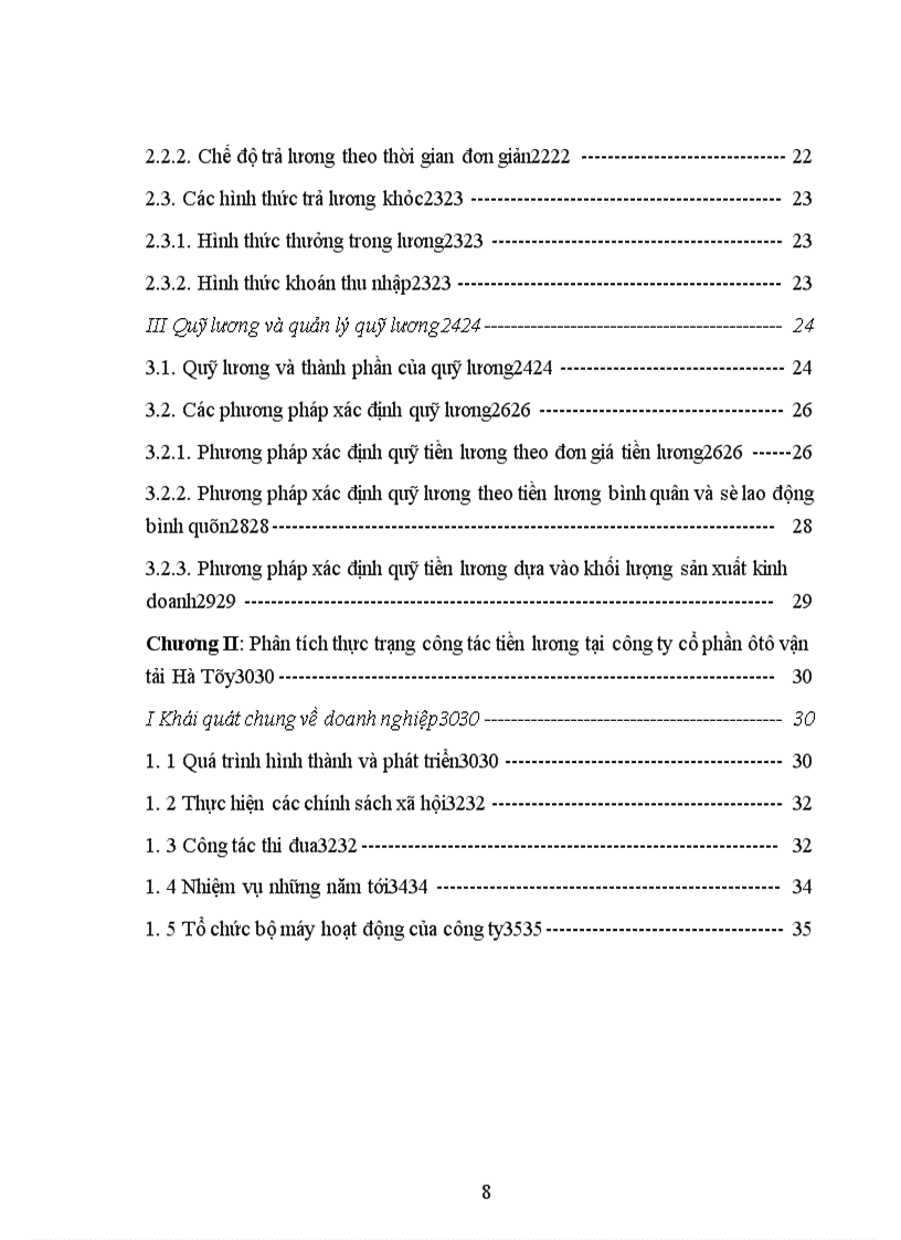 image for page Giải pháp hoàn thiện công tác tiền lương tại công ty cổ phần ôtô vận tải Hà Tây