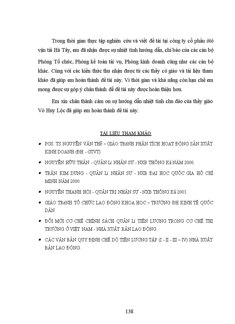 image for page Giải pháp hoàn thiện công tác tiền lương tại công ty cổ phần ôtô vận tải Hà Tây