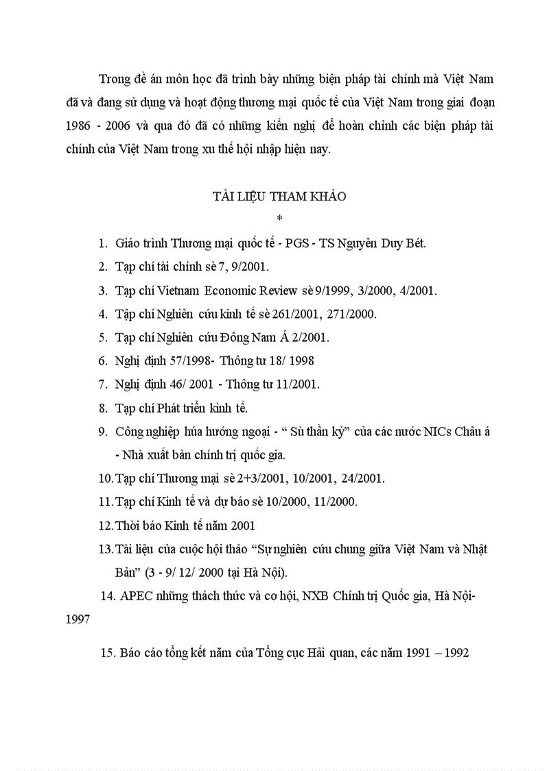 image for page Việc sử dụng các công cụ và biện pháp tài chính để điều tiết hoạt động thương mại của việt nam trong điều kiện hội nhập kinh tế quốc tế