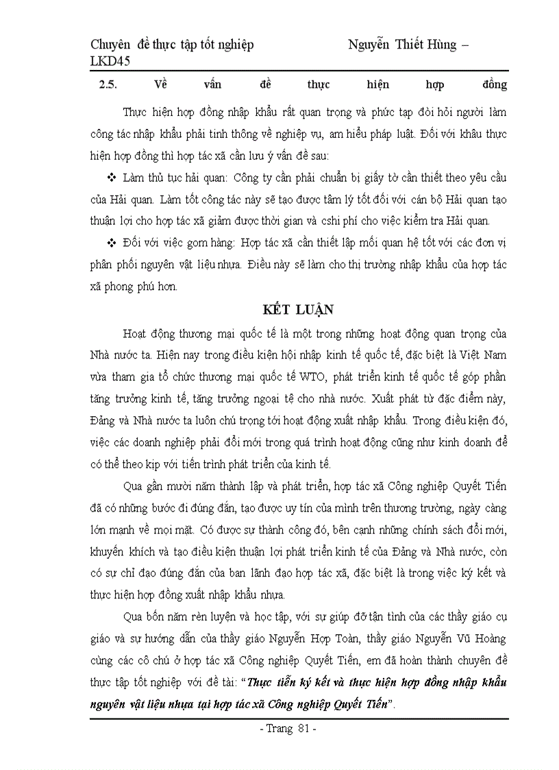 image for page Thực tiễn ký kết và thực hiện hợp đồng nhập khẩu nguyên vật liệu nhựa tại hợp tác xã Công nghiệp Quyết Tiến