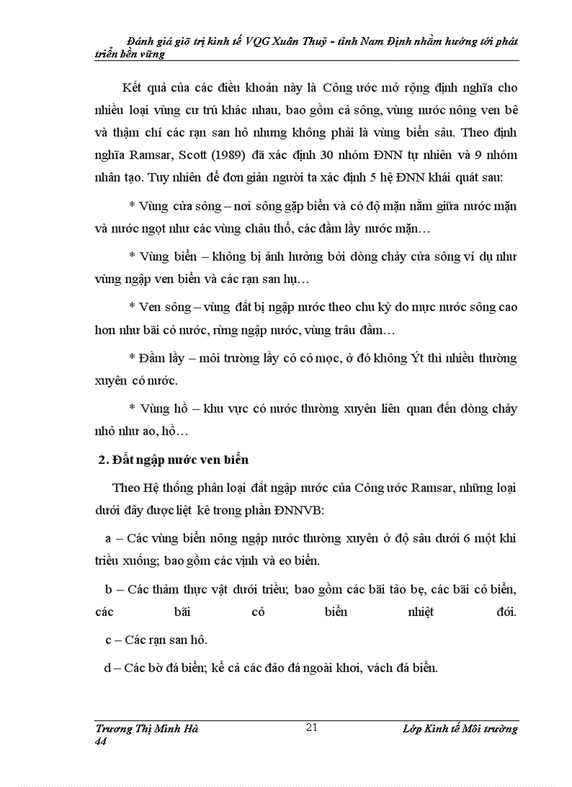 image for page Đánh giá giá trị kinh tế của Vườn quốc gia Xuân Thủy – tỉnh Nam Định nhằm hướng tới phát triển bền vững