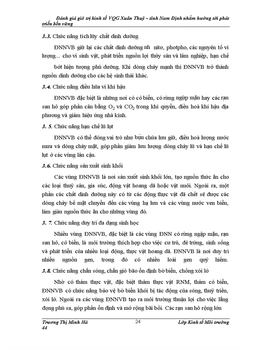 image for page Đánh giá giá trị kinh tế của Vườn quốc gia Xuân Thủy – tỉnh Nam Định nhằm hướng tới phát triển bền vững