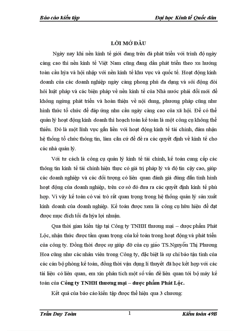 image for page Thực trạng kế toán tại Công ty TNHH thương mại – dược phẩm Phát Lộc.