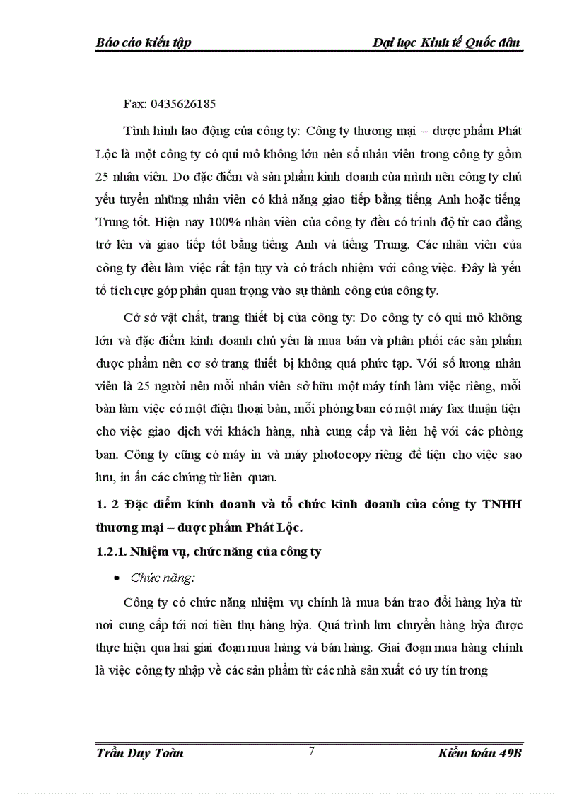 image for page Thực trạng kế toán tại Công ty TNHH thương mại – dược phẩm Phát Lộc.