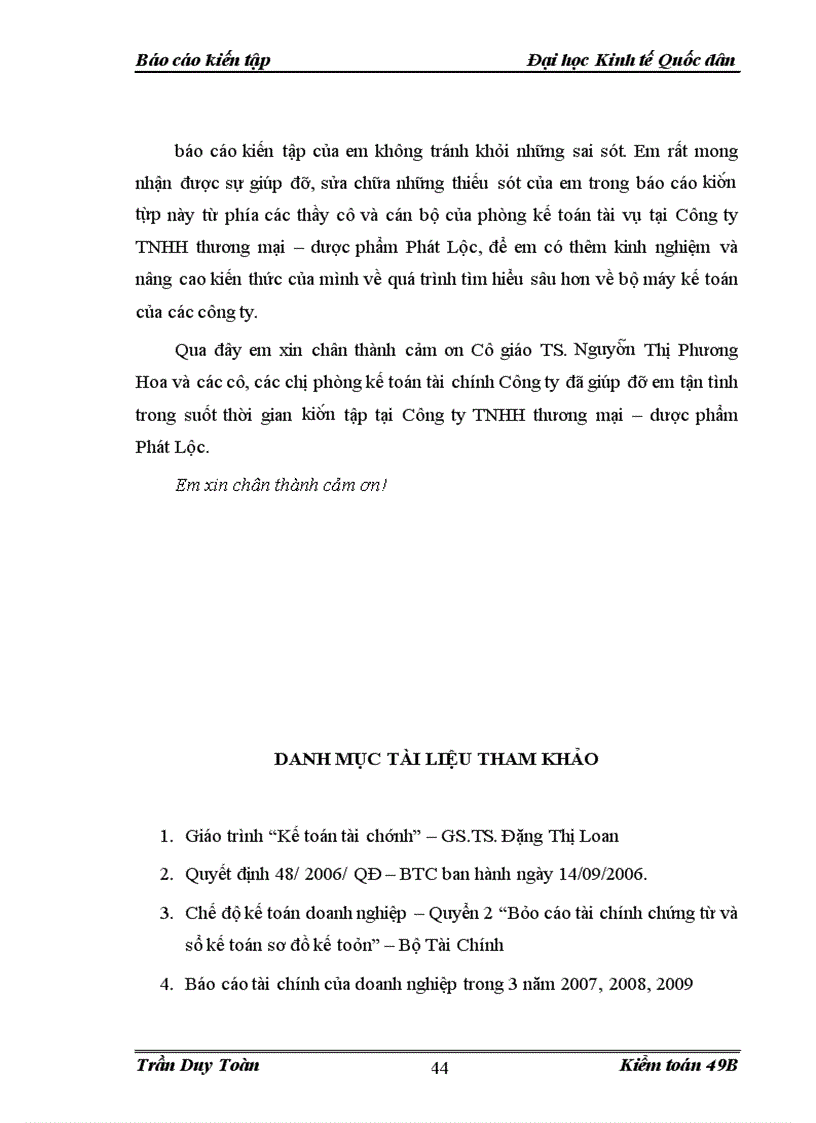 image for page Thực trạng kế toán tại Công ty TNHH thương mại – dược phẩm Phát Lộc.