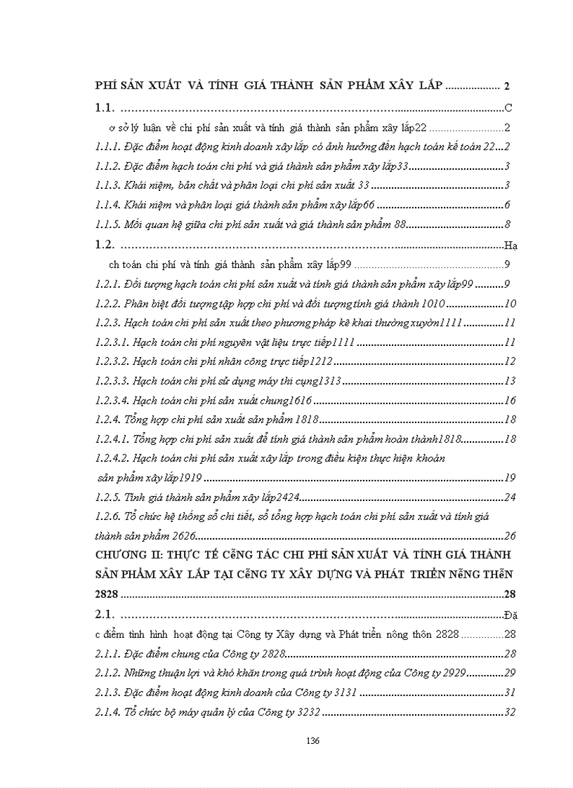 image for page Hoàn thiện công tác hạch toán chi phí sản xuất và tính giá thành sản phẩm xây lắp tại Công ty Xây dựng và Phát triển nông thôn