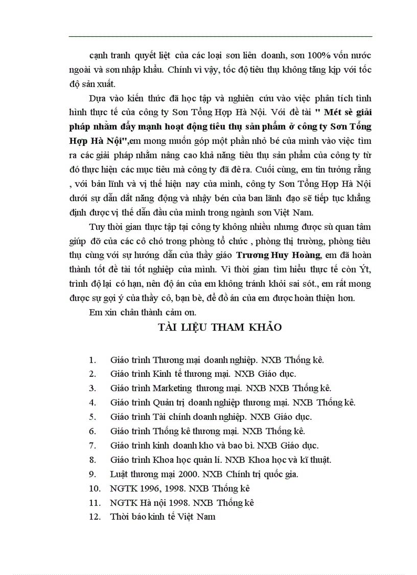image for page Một số giải pháp đẩy mạnh hoạt động tiêu thụ sản phẩm ở công ty Sơn Tổng Hợp Hà Nội