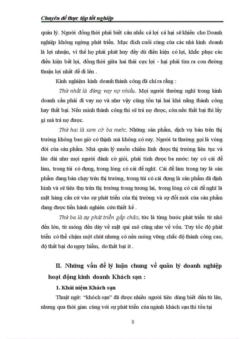 image for page Công tác quản lý kinh doanh dịch vụ tại Cty CP TM & DL Duyên Hải - Hải Phòng