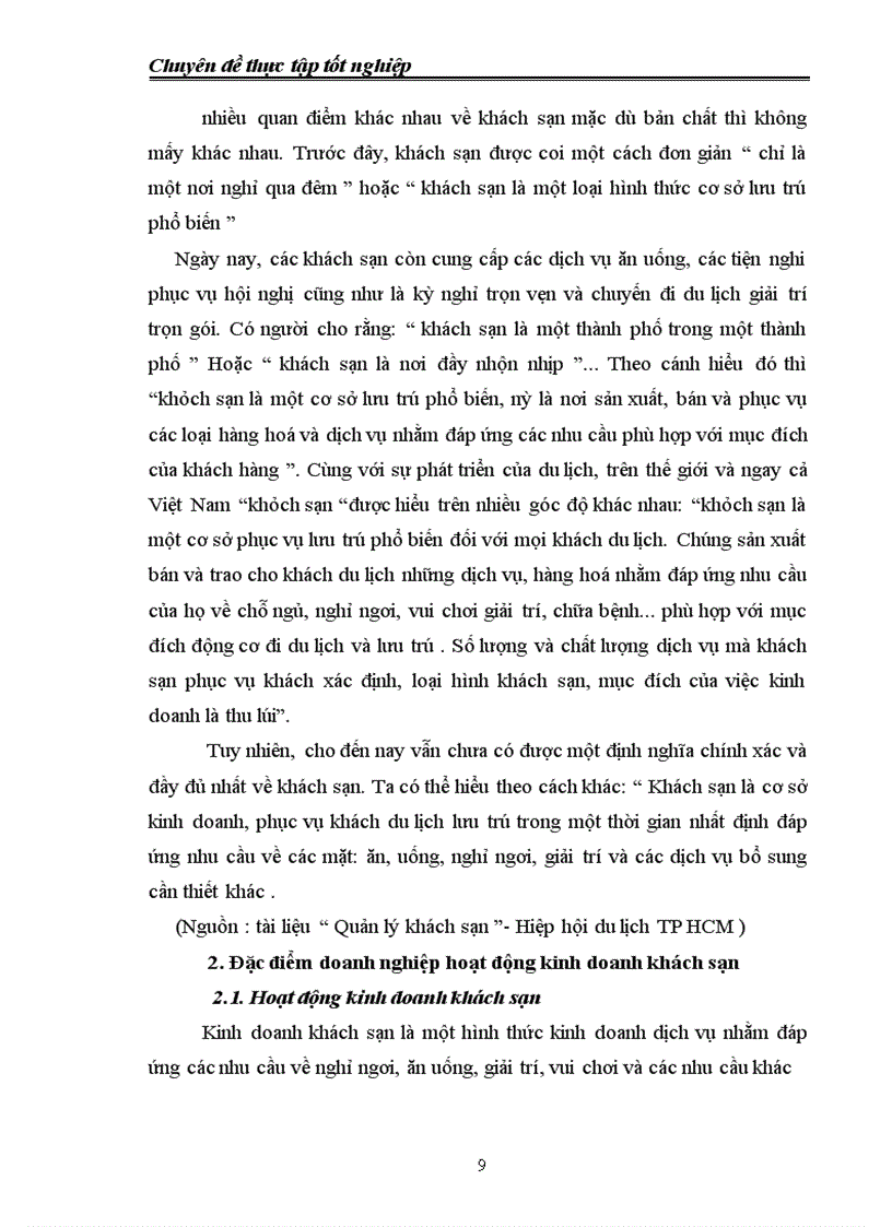 image for page Công tác quản lý kinh doanh dịch vụ tại Cty CP TM & DL Duyên Hải - Hải Phòng