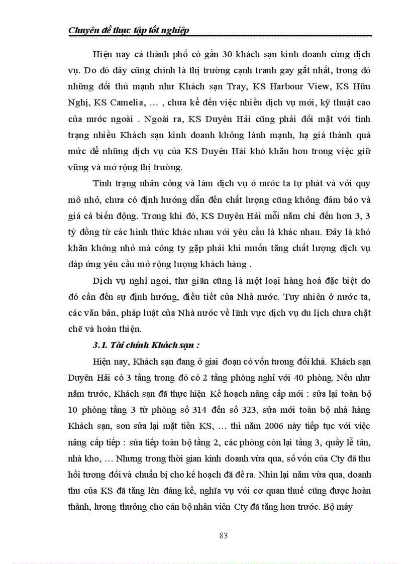 image for page Công tác quản lý kinh doanh dịch vụ tại Cty CP TM & DL Duyên Hải - Hải Phòng