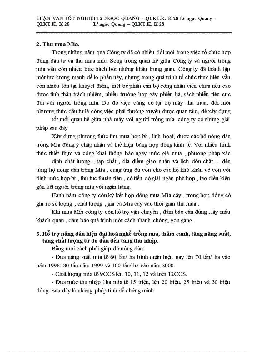 image for page Một số giải pháp cơ bản về phát triển vùng Nguyên liệu Công ty Cổ phần mía đường Lam Sơn