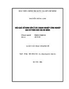 Hiệu quả sử dụng vốn ở các doanh nghiệp công nghiệp sau cổ phần hoá của đà nẵng