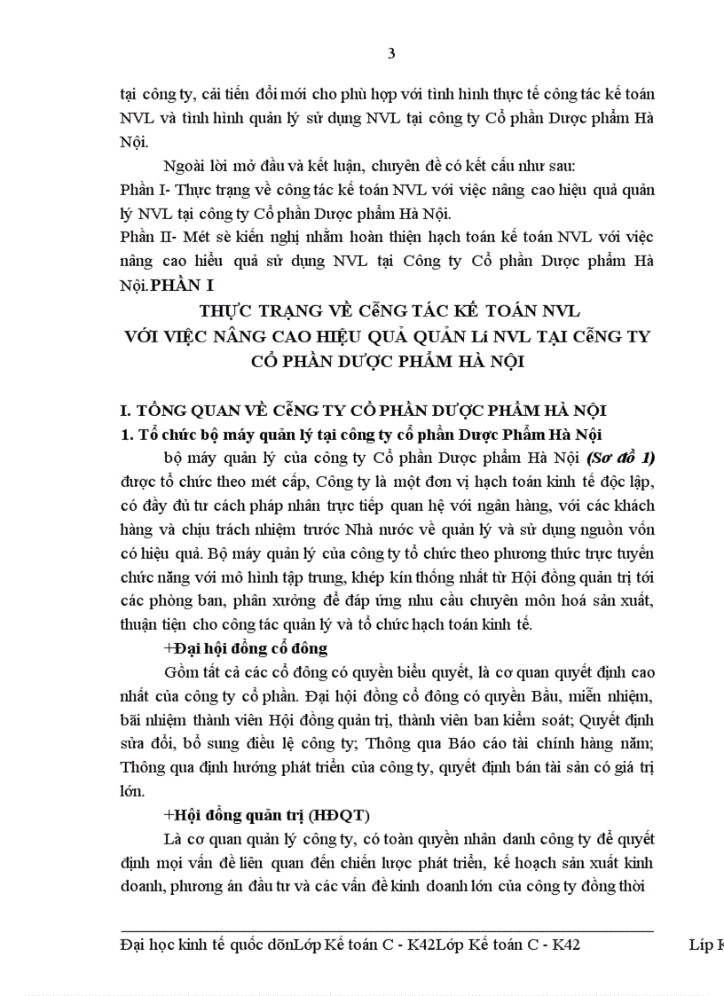 image for page Hạch toán Nguyên vật liệu với việc nâng cao hiệu quả quản lý và sử dụng Nguyên vật liệu tại công ty Cổ phần Dược phẩm Hà Nội