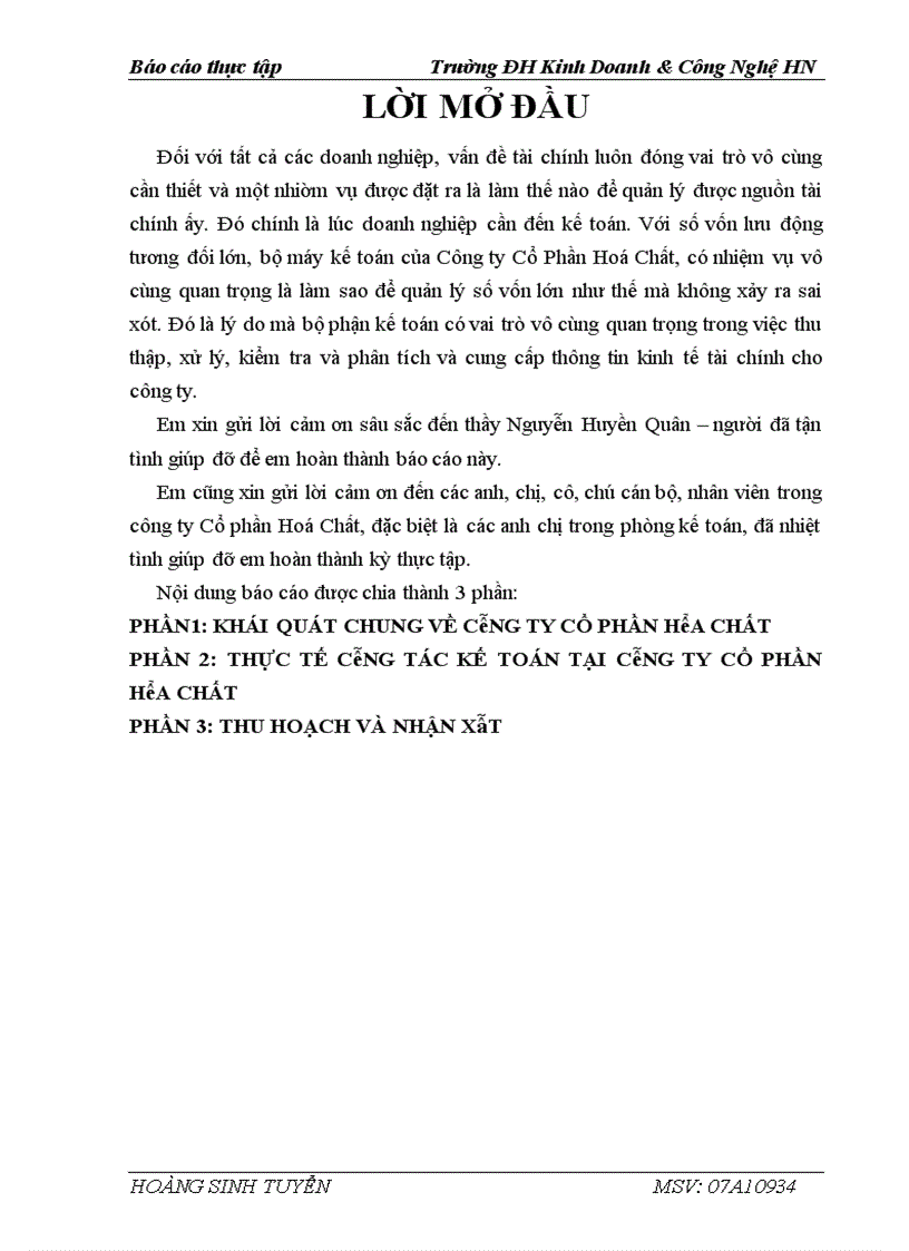 image for page Thực tế công tác kế toán tại công ty cổ phần hóa chất