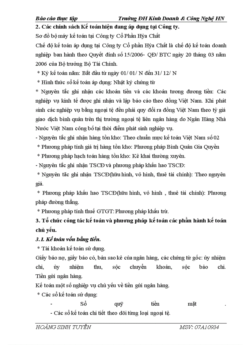 image for page Thực tế công tác kế toán tại công ty cổ phần hóa chất