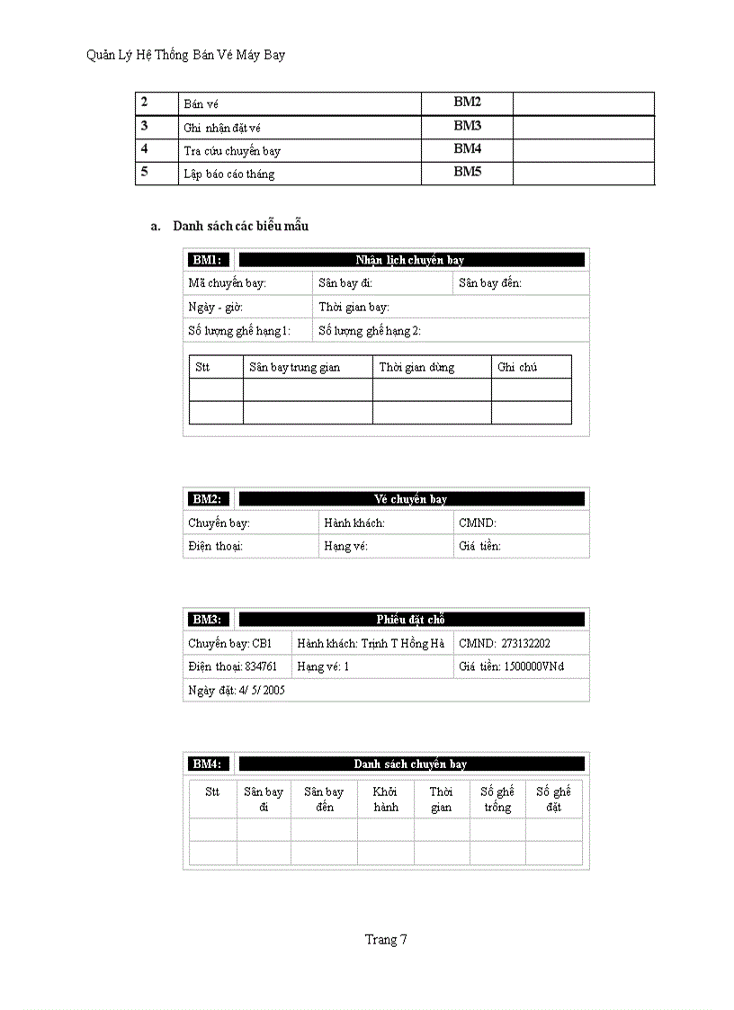 image for page Phần Mềm Quản Lý Bán Vé Chuyến Bay