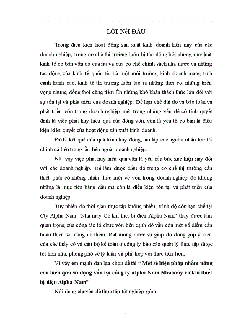 image for page Một số biện pháp nhằm nâng cao hiệu quả sử dụng vốn tại công ty Alpha Nam Nhà máy cơ khí thiết bị điện Alpha Nam