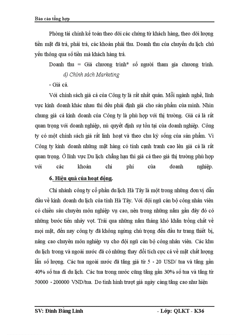 image for page Hoàn thiện chính sách sản phẩm của chi nhánh công ty du lịch Hà Tây