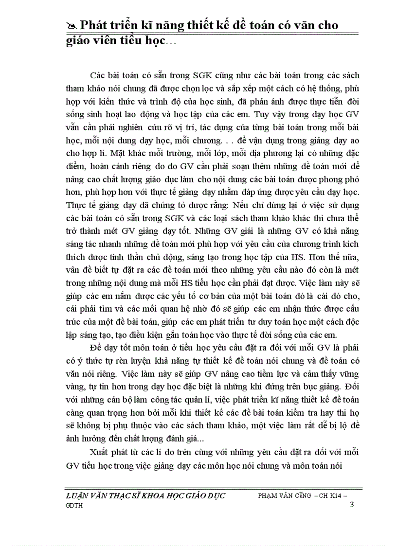 image for page Phát triển kĩ năng thiết kế đề toán có văn cho GV tiểu học qua việc khai thác bài toán Tìm số trung bình cộng ở lớp 4