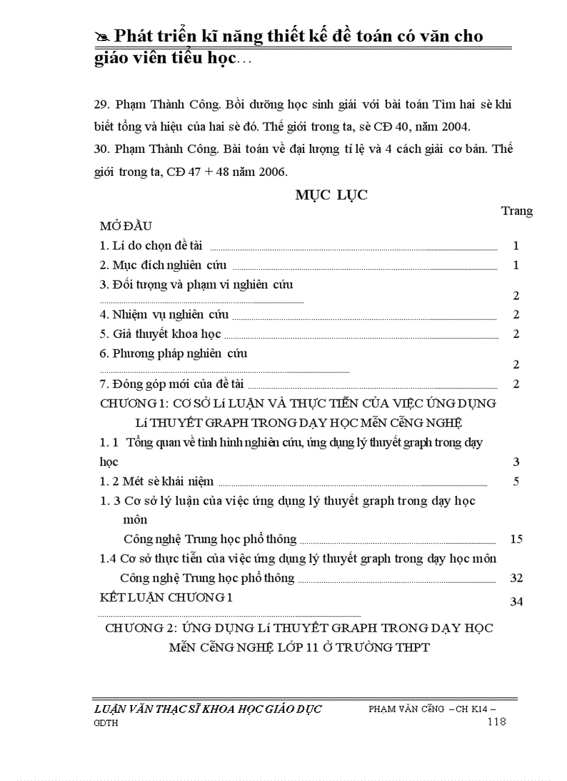 image for page Phát triển kĩ năng thiết kế đề toán có văn cho GV tiểu học qua việc khai thác bài toán Tìm số trung bình cộng ở lớp 4